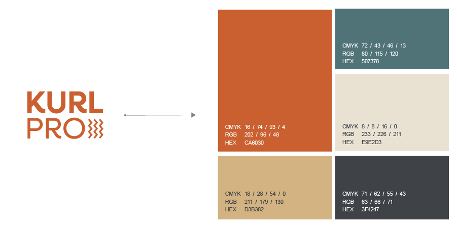 example of a brand color palette