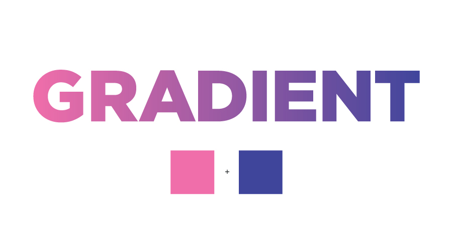 example of a gradient in a wordmark logo