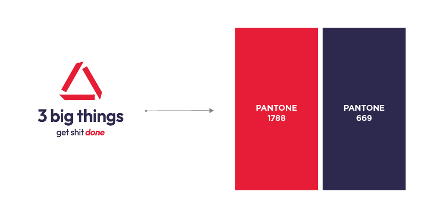 example of pantone color codes in brand design